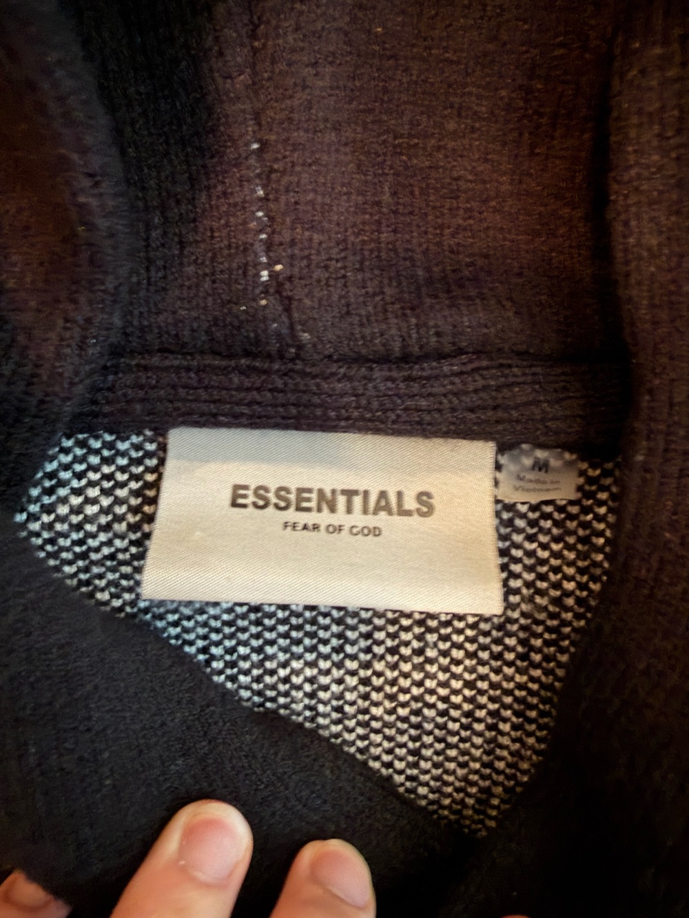 Fear of God ESSENTIALS Black Hoodie Sweatshirt - ESSENTIALS Branding - Picture 4 of 7